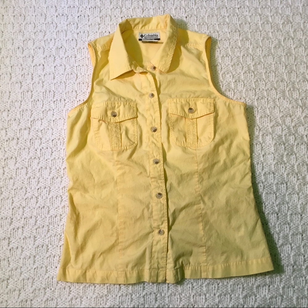 Columbia Sportswear Button Down Sleeveless Shirt